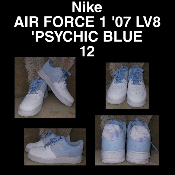 MENS Nike Airforce 1 07 LV8 Psychic Blue - Picture 1 of 1